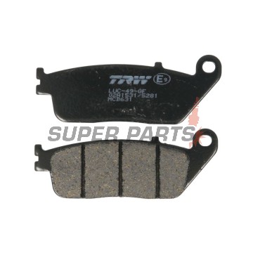 Накладки -TRW- MCB631, Honda CBR1000F (1990-1992), Honda RVF750R (1994-1997), Honda ST1100 Pan European / ABS (1990-2001), Kymco People 250 (2004-2005), Yamaha MT-01 1700 (2004-2011), Yamaha X-Max 125 ABS (2011-2012)