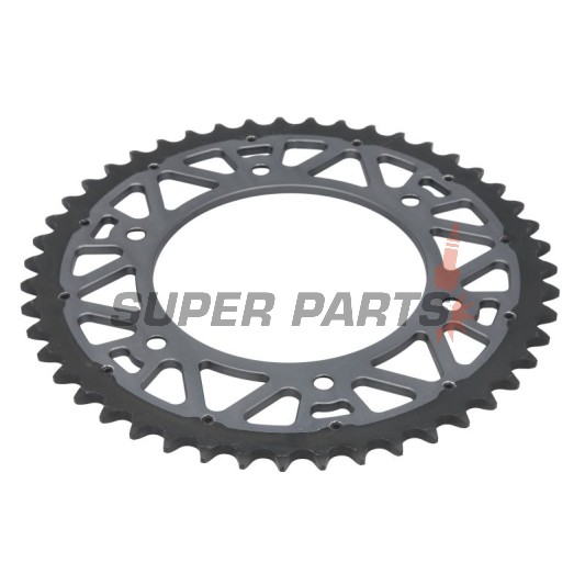Заден пиньон -JT- JTX210,47GR, 47 зъба, сив, хибриден, Betamotor RR 125 2018-2021, RR 250 2013-2021, RR 400 2013-2016, RR 450 2013-2014, Honda CR 125 1983-2007, CR 250 1984-2008, CR 500 1984-2001, CRF 150 2003-2018, CRF 230 2003-2017