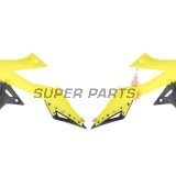 Предни странични пластмаси -POLISPORT- черно/жълто, SUZUKI RM-Z 250/450 2018-2023