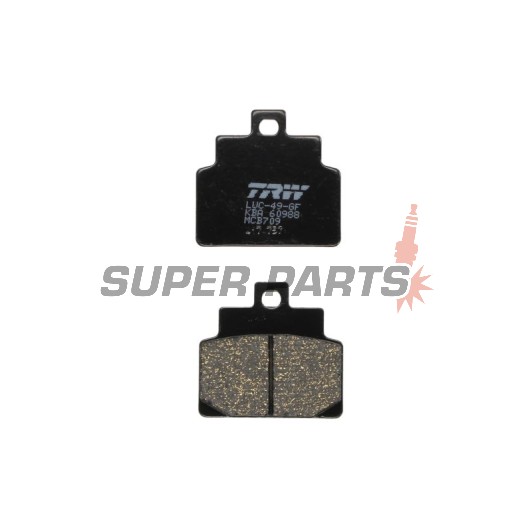 Накладки -TRW- MCB709, Aprilia Compay/Habana/Mojito 125 2000-2010; Aprilia Leonardo/SR 125-150 1999-2005; Aprilia Scarabeo 50-100 2000-2009