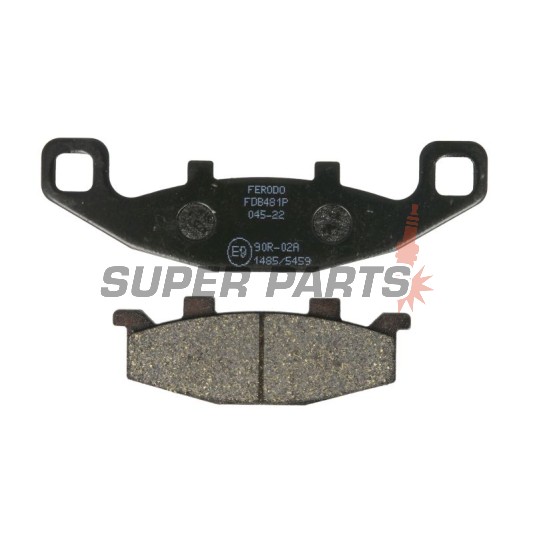 Накладки -FERODO- FDB481P, Kawasaki ER / GPX / GPZ / Tengai / KLE / Eliminator / Zephyr / ZRX / ZX / ZZR, Suzuki DR / GS / Bandit / GSX / VX 400-1200 1988-2008