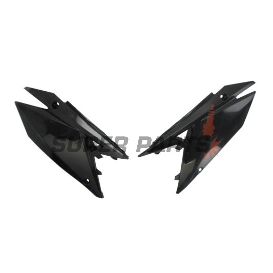 Задни странични пластмаси -POLISPORT- черни, HONDA CRF 250/450 2021-2023