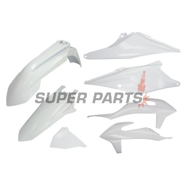 Пластмаси комплект -POLISPORT- бели, KTM EXC, EXC-F 150-500 2020-2021