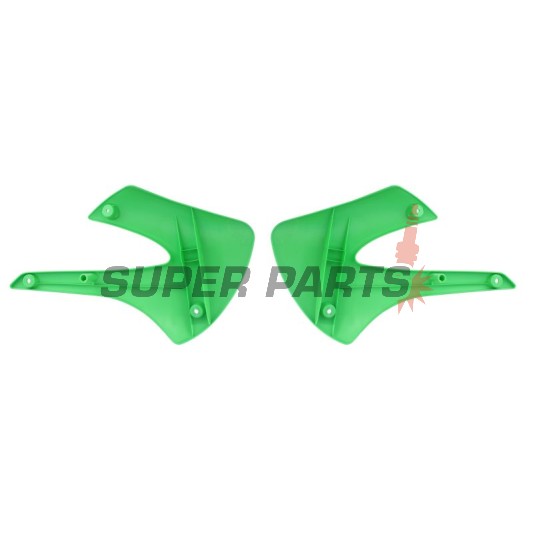 Предни странични пластмаси -POLISPORT- зелени, KAWASAKI KX 85 2001-2013
