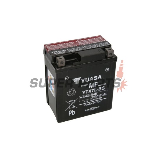 Акумулатор -YUASA- YTX7L-BS, 6Ah 12V