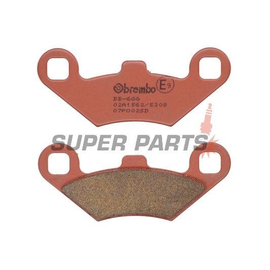 Накладки -BREMBO- 07PO02SD, Polaris Scrambler 400/500/500 H.O. (2WD & 4WD), Polaris Sportsman 400/500 EFI/H.O./Touring/X2/6x6 ATV