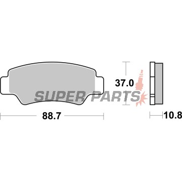 Накладки -BREMBO- 07KS09SD, BMW GS/RT, CF Moto CForce/ZForce, Ducati Monster, KTM LC4, Aprilia RS, Beta Evo (1988-2023)