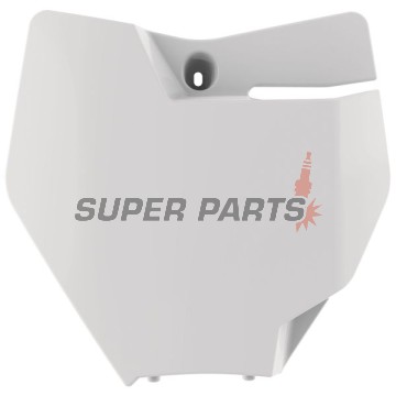 Мотокрос маска/табелка за номер -POLISPORT- бяла, KTM SX 85 2018-2023