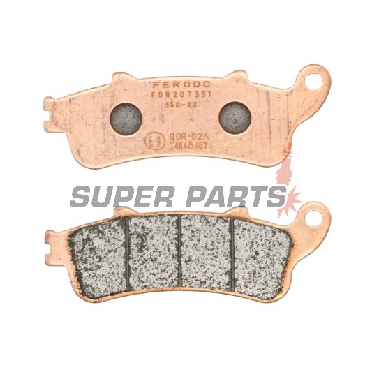 Накладки -FERODO- FDB2073ST, Honda CBR 1100XX Blackbird 1996-1997, FES 125 Pantheon 1998-1999, Kawasaki VN 650 Vulcan / Z 650 2015-2018
