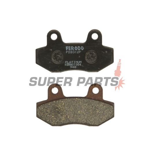 Накладки -FERODO- FDB312P, Honda CH Spacy / MBX 50-125, Hyosung GT / GV Aquila / Karion / XRX 125-650, Kymco Pulsar 125, Peugeot Django / Speedfight IV 50-125 1985-2015