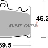 Накладки -BREMBO- 07KA13SR, Kawasaki GPZ 900R Ninja, ZX-6R/ZX-9R, ZZR 600/1100/1200 & Zephyr 1100, Suzuki GSF 650/1250 Bandit, GSX-R 600, SV1000 & VS 1400 Intruder