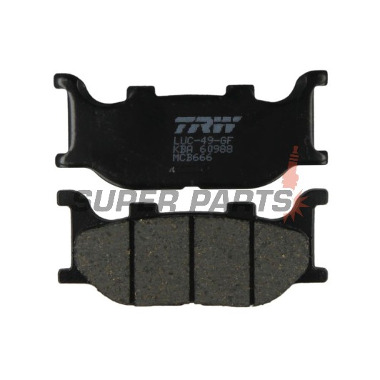 Накладки -TRW- MCB666, Italjet Jupiter 125/150/250, Linhai Main Street 300 & Monarch 125/150, Yamaha FZ6 Fazer, MT-03 660, TDR/TZR 125, XJ/XJ6 Diversion, Tmax, Virago, Drag Star, Midnight Star