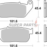 Накладки -BREMBO- 07HD13SA, Harley-Davidson XL Sportster 883 & 1200 Custom / Roadster / Low (2004-2006)
