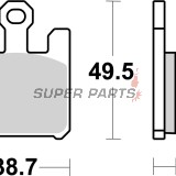 Накладки -BREMBO- 07SU26SA, Kawasaki Ninja ZX-6R 636, ZX-10R, ZX-12R; Suzuki GSX-R1000
