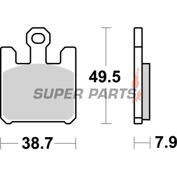 Накладки -BREMBO- 07SU26SA, Kawasaki Ninja ZX-6R 636, ZX-10R, ZX-12R; Suzuki GSX-R1000