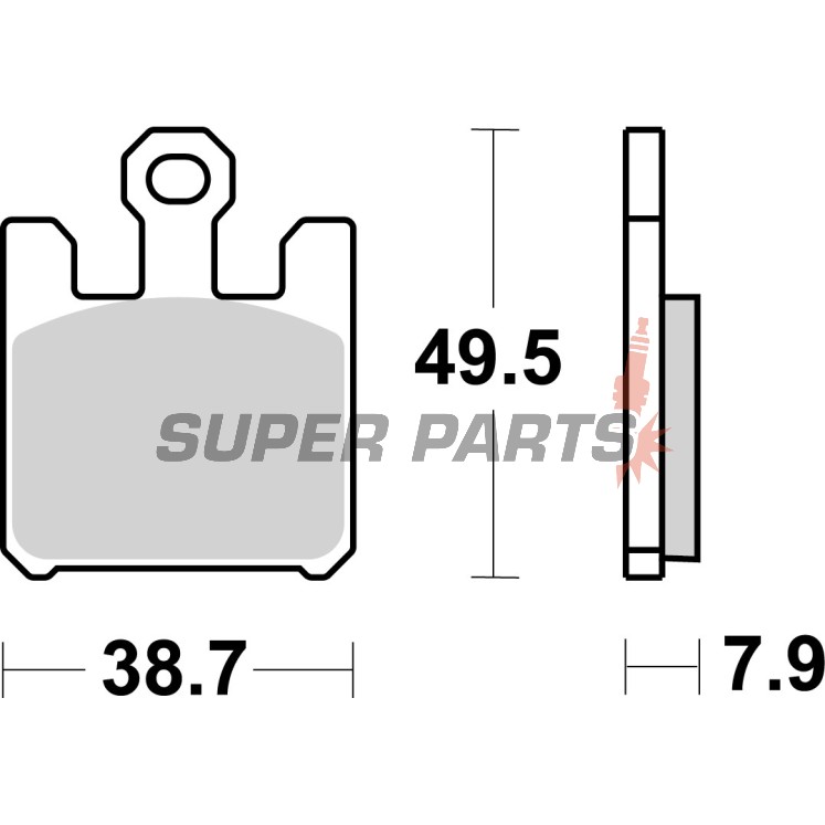 Накладки -BREMBO- 07SU26SA, Kawasaki Ninja ZX-6R 636, ZX-10R, ZX-12R; Suzuki GSX-R1000