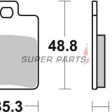 Накладки -BREMBO- 07019, Derbi Sonar 50 125 150 / Gilera Runner 180 200 / Piaggio Vespa LX 150 / MP3 125 300 500 / Zip 50 (1996-2014)