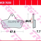 Накладки -TRW- MCB763SI, Arctic Cat 250/300/400/440/454/500 ATV 2x4/4x4/Autom. (1998-2004), Arctic Cat Bear Cat 450/454 2x4/4x4 (1996-1998)