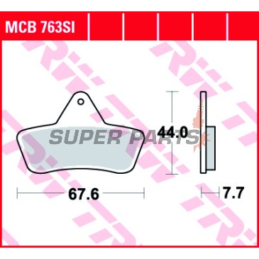 Накладки -TRW- MCB763SI, Arctic Cat 250/300/400/440/454/500 ATV 2x4/4x4/Autom. (1998-2004), Arctic Cat Bear Cat 450/454 2x4/4x4 (1996-1998)