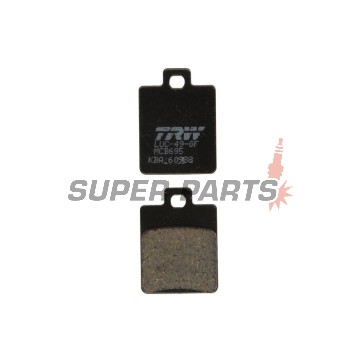 Накладки -TRW- MCB695, CPI GTR 50/125/200, Derbi Sonar 50/125/150, Gilera Runner 50/125/180FXR, Runner SP 50, Stalker 50, Peugeot Tweet 50RS, Piaggio/Vespa Fly 100, Zip 25/100 4T