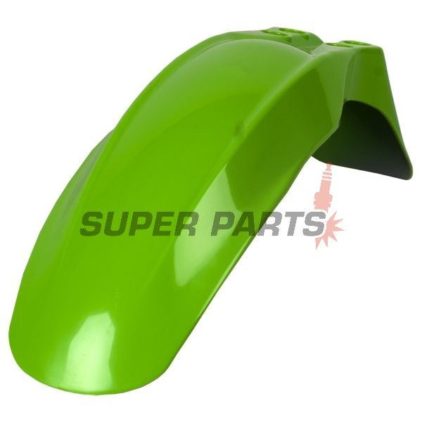 Преден Supermoto калник -POLISPORT- зелен, KAWASAKI KLX 110 2002-2009