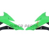 Предни странични пластмаси -POLISPORT- черно/зелено, KAWASAKI KX 85 2014-2021