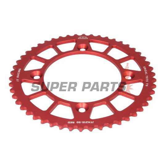 Заден пиньон -JT- JTA215,50RED, 50 зъба, червен, алуминиев, Honda CR 80 1985-2007, CR 85 2003-2007, CRF 150 2007-2021
