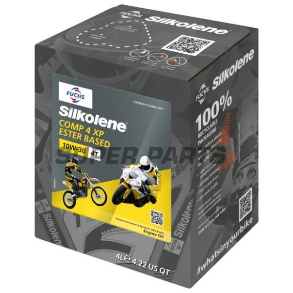Двигателно масло -SILKOLENE- 10W30 - XP, полу-синтетика + естер, 4L CUBE
