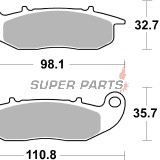 Накладки -BREMBO- 07GR03CC, Derbi Mulhacen 125 / Terra 125 / Terra Adventure 125 (2007-2008)