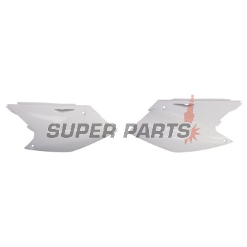 Задни странични пластмаси -POLISPORT- бели, KAWASAKI KX 250 2004-2005