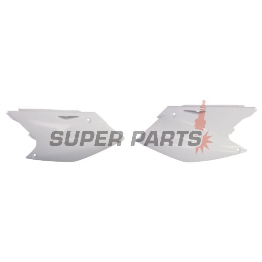 Задни странични пластмаси -POLISPORT- бели, KAWASAKI KX 250 2004-2005