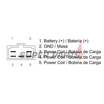 Реле за зареждане -DZE- реле-регулатор, 12V, 35A, YAMAHA FZ, XVS, YZF 650/750/1000 1999-2016