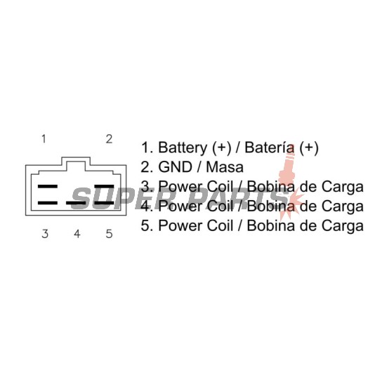 Реле за зареждане -DZE- реле-регулатор, 12V, 35A, YAMAHA FZ, XVS, YZF 650/750/1000 1999-2016
