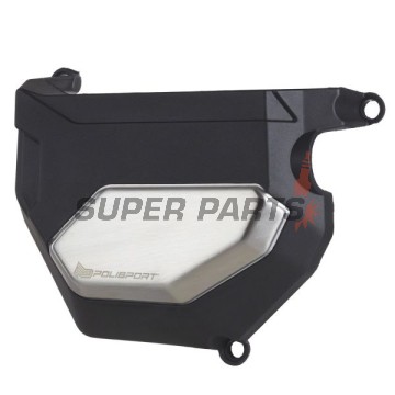 Предпазител за капак на съединителя -POLISPORT- черен, YAMAHA MT-09 850 2014-2020