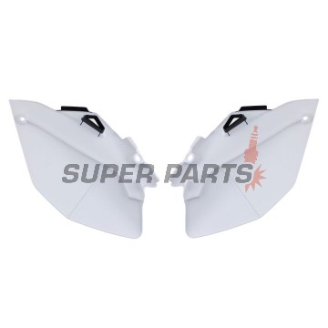 Задни странични пластмаси -POLISPORT- черно/бяло, YAMAHA YZ 250/450 2006-2009