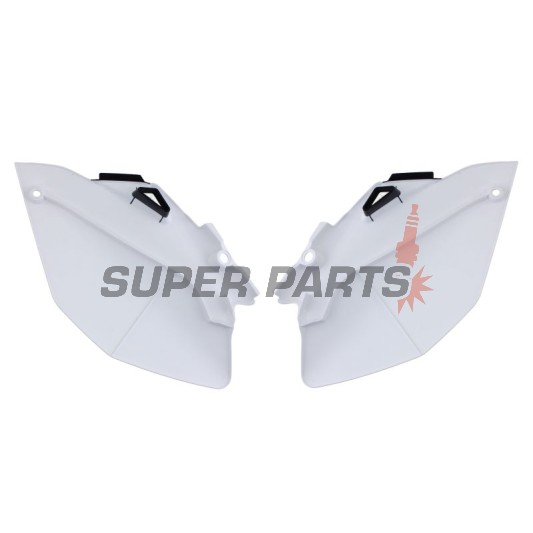 Задни странични пластмаси -POLISPORT- черно/бяло, YAMAHA YZ 250/450 2006-2009