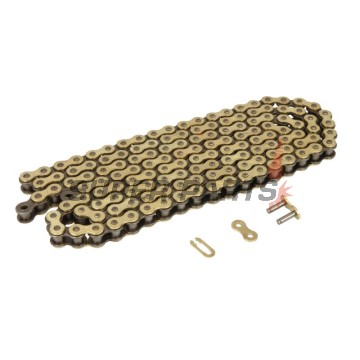 Верига -JT- JTC420HDRG&B140, размер 420, 140 звена, усилена, златна/черна