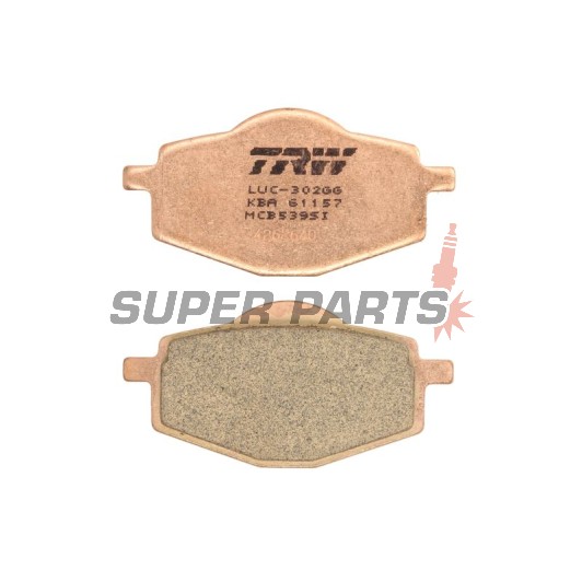 Накладки -TRW- MCB539SI, Adly Fox 50, Beta Euro/Jonathan 350, Gilera RC600, Apache 125, MBK Flame 125, Thunder 125, Skyliner 125, Booster 100, Sachs Roadster 650/800, Yamaha DT50/80/125, TDR125, TT600, XT350/500/600 Tenere, XTZ660 Tenere, YBR125, YZ125