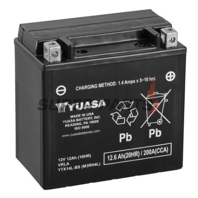 Акумулатор -YUASA- YTX14L-BS, 13Ah 12V