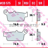 Накладки -TRW- MCB575, CPI Sahel 125, Gas Gas EC/FSE/FSR/MC/SM 125-515cc, Honda CR/CRM/XR 50-650cc, Kawasaki KDX/KLX/KX 125-500cc, Suzuki DR-Z/RM 125-400cc, Yamaha WR/YZ 125-426cc