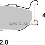 Накладки -BREMBO- 07YA27SA, Yamaha XV535 Virago / XV950 Racer (1995-2016)
