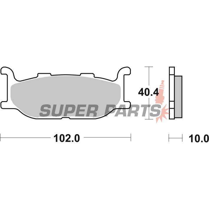 Накладки -BREMBO- 07YA27SA, Yamaha XV535 Virago / XV950 Racer (1995-2016)