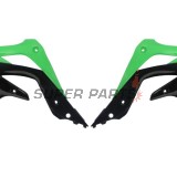 Предни странични пластмаси -POLISPORT- черно/зелено, KAWASAKI KX 450 2012-2015
