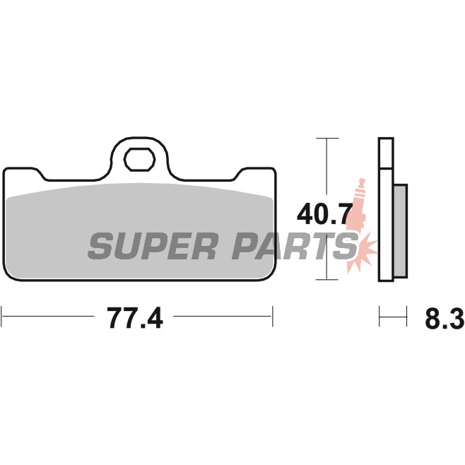 Накладки -BREMBO- 07BB10SR, Aprilia SXV 450 / SXV 550 (2008)