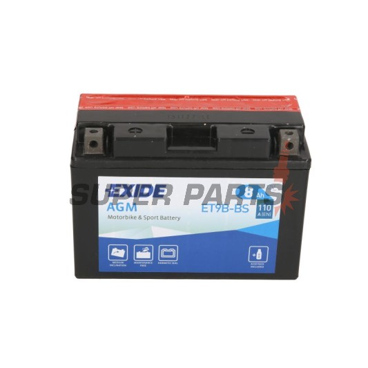 Акумулатор -EXIDE- YT9B-BS, 8Ah 12V