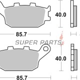 Накладки -BREMBO- 07HO36SP, Honda CB / CBF / CBR / CRF / NC / Shadow / VTR / VTX / Transalp, Kawasaki Versys / Z, Suzuki V-Strom / Bandit / GSR / GSX / SV, Yamaha FZ1 / FZ6 / FZ8 / MT / XSR / R1 / R6