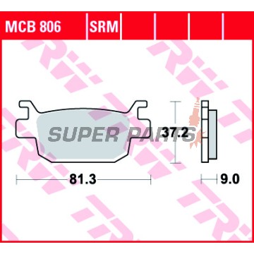 Накладки -TRW- MCB806SRM, синтеровани, Honda NSS Forza 125 - 2015-2022