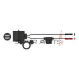 USB адаптер -OXFORD- с държач за кормило 22mm - универсалнен