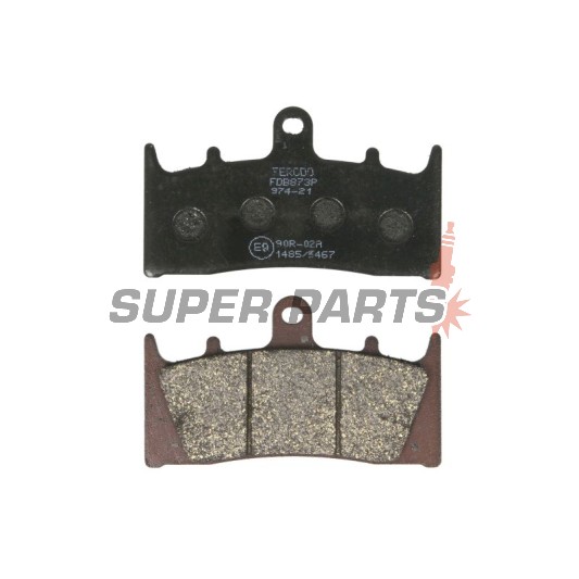 Накладки -FERODO- FDB873P, Kawasaki ZX-6R/ZX-9R/ZX-12R Ninja (1996-2003), Suzuki GSF1200 Bandit, GSX1300R Hayabusa, GSX-R1000 (1999-2007)