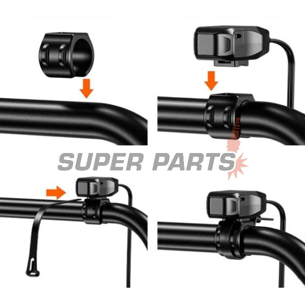 USB адаптер -4 RIDE- USB Type C, с държач за кормило 22mm - универсална